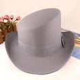thumbnail image 5 of Jiibva Wool Top Hat Unisex Asymmetric Top Hat Victorian Magician Hat Gentlemen Hat Jazz Cap, 5 of 7