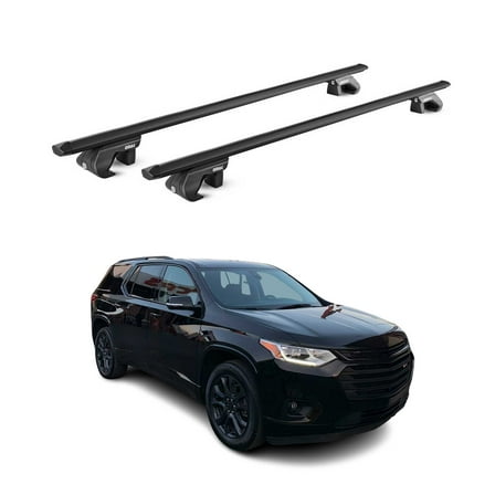 OMAC Roof Rack Cross Bars Fits Chevrolet Traverse 2018-2024 Black Carrier 2 Pcs