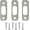 3 x Satin Brushed Nickel, variant on 2 Pack Deadbolt Strike Plate Door Backplate 1" x 2-1/4" Round Corner Satin Brushed Nickel, with 4 Screws 1-3/8"