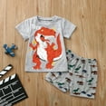 thumbnail image 4 of Little Boys Pajama Set Dinosaur Print Casual Short Sleeve Top And Sleep Shorts Sleepwear 2Pc Set Pjs, 4 of 4