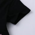 thumbnail image 7 of Baby Girls Dresses Fashion Cotton Patchwork Rainbow Princess Dress Casual Short Sleeve Sweet Cute Swing Outfits Black 3 Years, 7 of 7