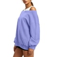 thumbnail image 6 of Cmtiyu Sweatshirts for Women Oversized Long Sleeve Crew Neck Pullover Tops Casual Loose Fit Off the Shoulder Sweatshirts S-XL, 6 of 9