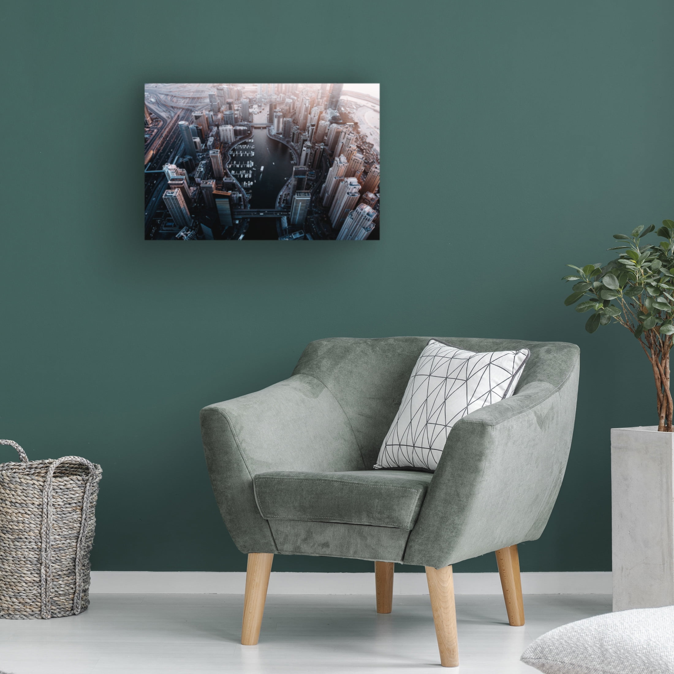 Canvas Wall Art - Carmine Chiriaco 'Dubai Marina' Wall Art for Living Room, Bedroom, or Office D?cor by Trademark Fine Art - 19 x 12 Inches