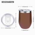 thumbnail image 2 of GZHJMY 1 Pcs Egg Cup, Coffee Solid Color 304 Stainless Steel Vacuum Insulated Cup, U-Shaped Red Wine Cup Eggshell Cup, 2 of 6