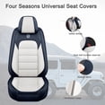 thumbnail image 2 of Car Seat Covers for Honda 98% Models,5 Seats Leather Seat Covers with Airbag,Waterproof Car Seat Protectors,Anti-slip Auto Seat Cover Sets(Blue and White,Standard), 2 of 6