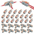 thumbnail image 3 of 30pcs connectors T-type lever wire connectors and 1 in 2 out splitter, 3 of 10