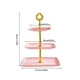 thumbnail image 2 of Soporte de plástico para cupcakes de 3 niveles | Bandeja rectangular con borde | Exhibidor de postres blanco brillante para bodas, fiestas de té, baby showers, cumpleaños y decoración del hogar, 2 of 5