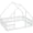 White, variant on White full-size floor bed with fence design - Guarantee safety and easy in-out