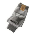 thumbnail image 2 of CUZIBR Big Boys Girls Pants Casual Fuzzy Wool Thicked Striped Trousers For Toddler Winter Warm Leggings Cozy Soft Bottom Pants,Grey,3-4 Years, 2 of 3