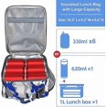 thumbnail image 2 of Insulated Lunch Bag Camo Cooler Bag Portable Carrying Lunch Box Bag For Boys Girls Women Men To School Office Outdoor (black), 2 of 2