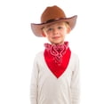 thumbnail image 3 of Sombrero vaquero Aeromax Junior con bandana marrón, 3 of 8