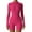 A-Hot Pink, variant on Wxolcjlv Women's One-Piece Swimsuit Zip Front Long Sleeve Fitness Dance Yoga Athletic Swimwear