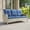Light Gray2, variant on Opohoro 72" Outdoor Wicker Patio Sofa with Cushions, 3-Seat PE Rattan Couch for Porch, Yellow/Red