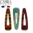 thumbnail image 3 of Camila Paris CP2931 French Hair Barrettes Clips, Snap Hair Slides Clic Clac for Women, Styling Girls Side Slide-in Metal Snap Pin Hair Accessories for Women. Strong Hold, No Slip Grip, Made in France, 3 of 12