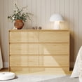 thumbnail image 3 of Garvee 47" Wide 6 Drawer Double Dresser for Bedroom, Modern Wood Chest of Drawers, Storage Organizer Cabinet for Living Room, Hallway, Entryway, Natural, 3 of 10