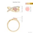 thumbnail image 4 of ANGARA Natural Criss Cross Pear Shaped Morganite Ring with Diamond Accents in 14K Yellow Gold for Women | Birthday, Anniversary, Jewelry Gift for Women | Natural Morganite Ring, 4 of 11
