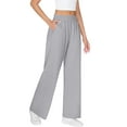thumbnail image 5 of CHUMUD Women's Stretch Wide Waistband Sweatpants Baggy High Waisted Sweat Pant Open Bottom Lounge Trousers with Pockets, 5 of 9