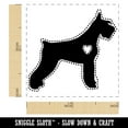 thumbnail image 2 of Giant Schnauzer Dog with Heart Self-Inking Rubber Stamp Ink Stamper - Lime Green Ink - Small 1 Inch, 2 of 7