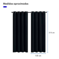 thumbnail image 4 of "Cortinas Kitul Blackout Plus Aislamiento Térmico 2 Paneles 215 X 135 Cm Color Negro ", 4 of 5