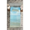 thumbnail image 3 of Ambesonne Summer Quilted Bedspread Set 2 Pcs, Sea Horizon Shore Beach, Twin Size, Blue Cream, 3 of 3
