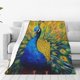 thumbnail image 1 of Fotbe Peacocks Manta de Franela Acolchonada con Estampado, Súper Suave y Esponjosa, Extra Grande para Sofá, Cama, Uso Todo el Año-80"x60", 1 of 7