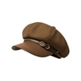 thumbnail image 6 of Corduroy Cabbie Cap, Retro Newsboy Hat, Casual Beret Headwear, Unisex Soft Texture Stylish Head Cap for Outing Leisure Street Wear Classic Simple Fashion Head Accessory,Khaki, 6 of 6