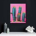 thumbnail image 4 of PIKWEEK Cactus Wall Art Colorful Succulent Wall Decor Desert Plant Canvas Pictures Pop Mexican Decor Bathroom Kitchen Artwork Boho Poster Bright Pink Painting for Living Room Bedroom Home Decoration, 4 of 4