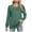 Dark Green, variant on Womens Tops Round Neck 3/4 Length Sleeve Casual Tunic Tops Pleated Shirts Dressy (Dark Green, S)