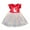 Red, variant on Bellafa Little Girl Unicorn Tutu Dress Ruffle Sleeve Easter Cotton Rainbow Tulle Sundress Birthday Wedding Party Princess Dresses