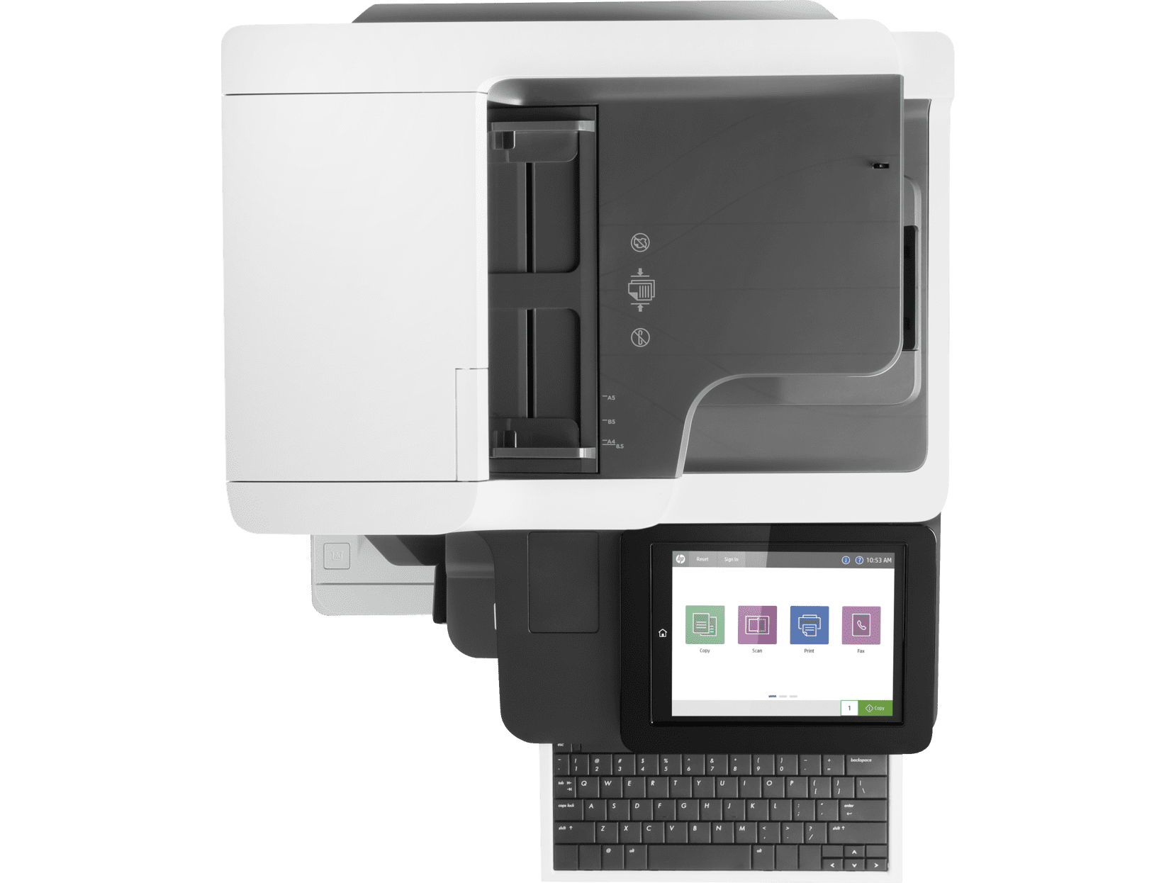 HP LaserJet Enterprise Flow MFP M636z Laser Printer, Black And White Mobile