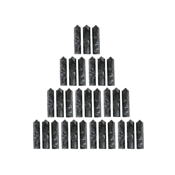 Indigo Gabbro Crystal Hexagonal Points, DIY Jewelry Making (3 pcs)