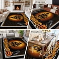 thumbnail image 5 of Area Rug for Living Room, Happy Halloween Non-Slip Indoor Ex Large Carpet for Bedroom/Dining Room, Orange Scary Black Castle Skull Birds Washable Low-Profile Rectangle Floor Runner Rugs - 8 x 10 Ft, 5 of 8