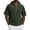 Army Green, variant on Mens Gym Clothes Half Zip Elbow-Length Outdoor Cotton Tees for Men Loose Hooded Casual Solid Tops
