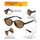 thumbnail image 5 of Gafas de sol FEISEDY Retro Oval B1171 para mujer, color negro y té, 5 of 8