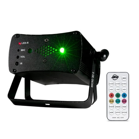 American DJ Micro 3D II Green & Red Laser Lighting Effect w/ Wireless IR