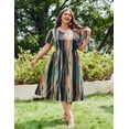 thumbnail image 4 of Zeagoo Women Plus Size Short Sleeve Dress Loose Summer Casual A-Line Flowy Midi Dresses with Pockets, 4 of 4