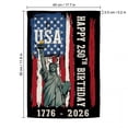 thumbnail image 3 of 4th of July Flag Double Sided Outdoor, 250th Anniversary American Garden Banner 1776-2026, 3 Layer with Light Blocking, Patriotic Decorations for Yard, 3 of 9