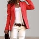 thumbnail image 4 of Blusa Mangas Largas Blazer casual para mujer Color caramelo Moda Trabajo Oficina Chaquetas Ropa femenina (Rojo S) Cgtredaw Rojo T S para Mujer, 4 of 6