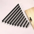 thumbnail image 5 of 3pcs Black/golden/Silver Square Cabinet Handle Furniture Hardware Stainless Steel Kitchen Door Knobs Cupboard Wardrobe Drawer Pulls, 5 of 7