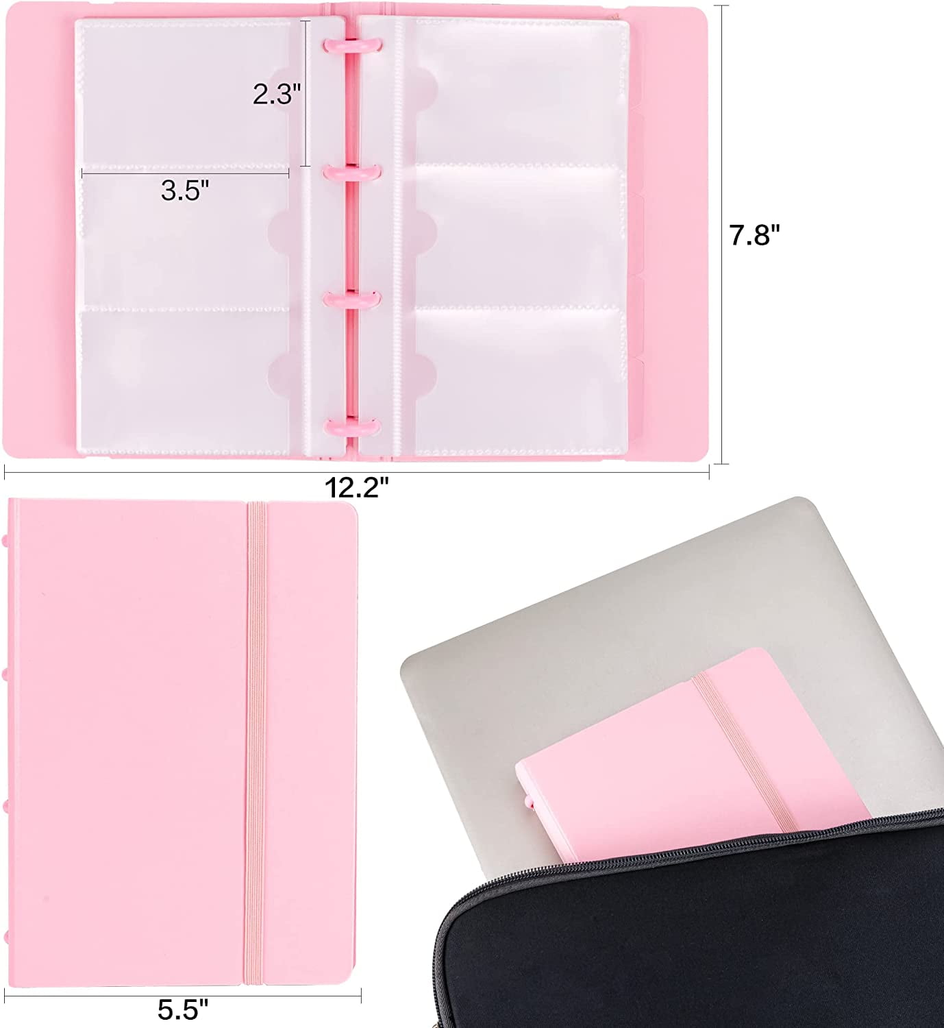 padike RFID Credit Card Holder Business Card Organizer Business Card  Holder, with 96 Card Slots Credit Card Protector for Managing Your  Different