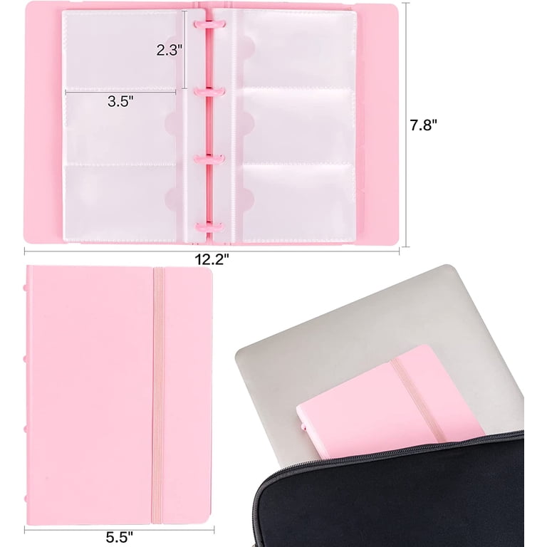 Deli Business Card Holder, Credit Card Holder, Rolodex, Business Card Holder Organizer for Women, Hold 180 Cards, Pink, Adult Unisex, Size: 7.8 x 5.6