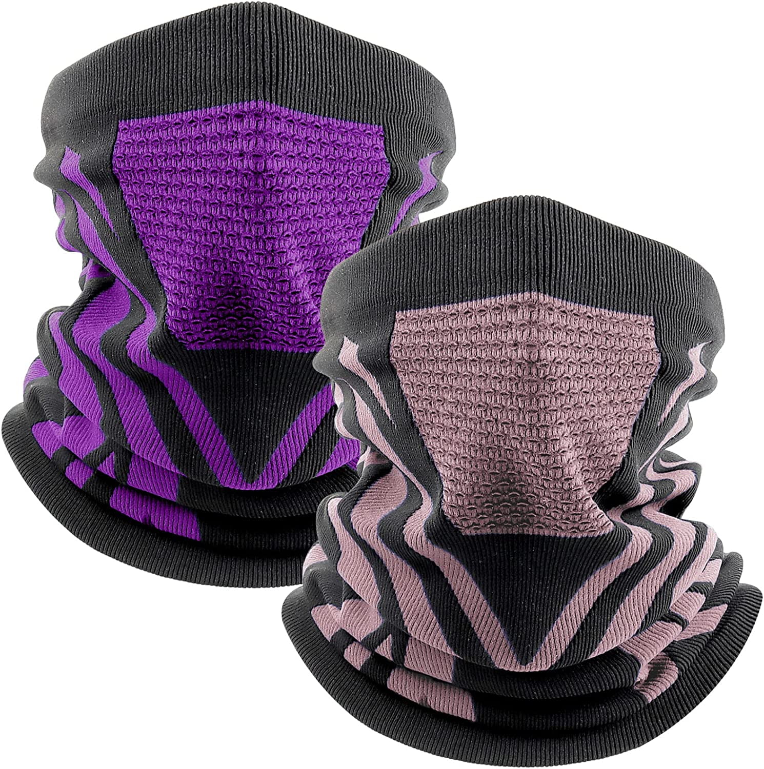 Winter Neck Gaiter, 2Pack Breathable Neck Warmer, Windproof Neck Mask