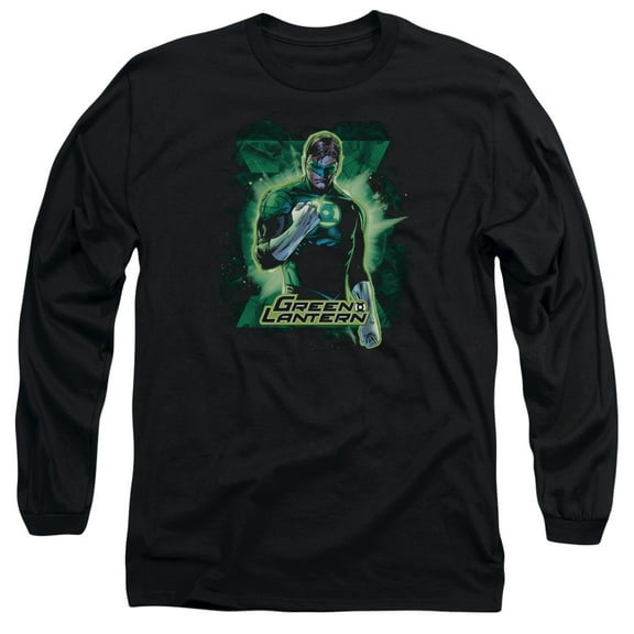 JLA Justice League Gl Brooding Long Sleeve Adult 18/1 T-Shirt Black
