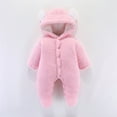 thumbnail image 2 of Baby Gender Neutral Going Home Outfit Baby Boy Baby Boys Girls Long Sleeve Patchwork Cute Bear Ears Hooded Romper Jumpsuit Outfit Clothes Coat Boy Short Jumpsuit, 2 of 4
