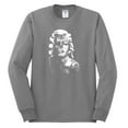 thumbnail image 2 of Manilyn Monroe Skull Face and Body Tattoo | Mens Pop Culture Long Sleeve T-Shirt, Heather Grey, Small, 2 of 4