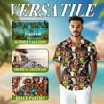 thumbnail image 3 of Netecom Holstein Cow Hawaiian Shirt for Men, Button Down Summer Beach Short Sleeve, Tropical Style, Sizes S-5XL, 3 of 6