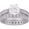 4.7 Carat T.G.W. Round CZ Wedding Ring Set in Sterling Silver