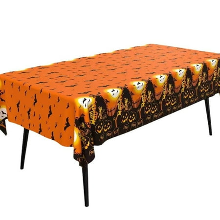 

Orange Tablecloth Large 54x72 Inch Happy Tablecloth For Thanks Giving Table Cloth Set Cowhide Tablecloth Christmas Table Clothe Snow Cover for Party Table Cloth Circled