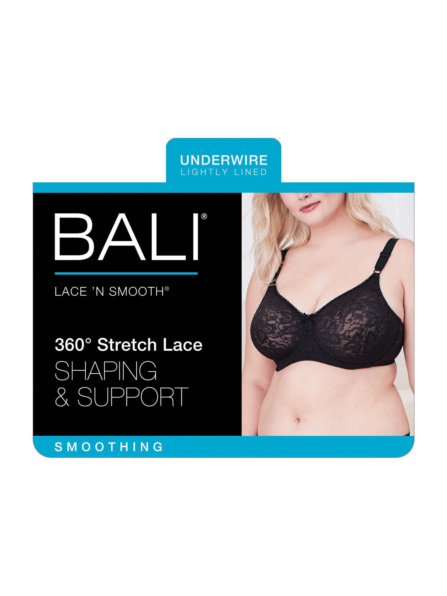 Bali Lace 'n Smooth Comfort-U Back Full-Figure Bra 3432 Warm Cocoa
