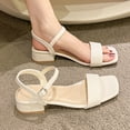 thumbnail image 2 of Wovix Women Trendy Sandals Low Heels Dressy Sandals Chunky Block Short Heels Square Open Toe With Adjustable Ankle Strap Shoes Indoor Outdoor Shoes, 2 of 8